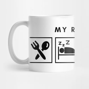 My Routine Eat Sleep Music Repeat Mug